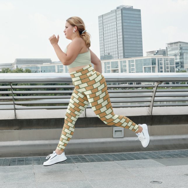 Vackra Brick Mönster Yoga Workout Leggings (Skapare uppladdad)