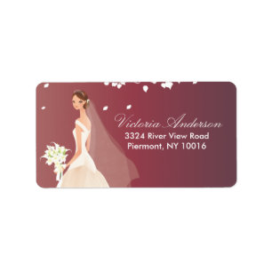 Vackra Bride-Returetiketter. Adressetikett
