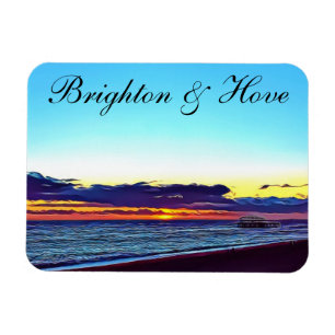 Vackra Brighton och Hove Beach & Sunset Magnet