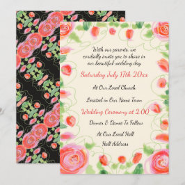 Vackra bröllopsinbjudan inbjudningar