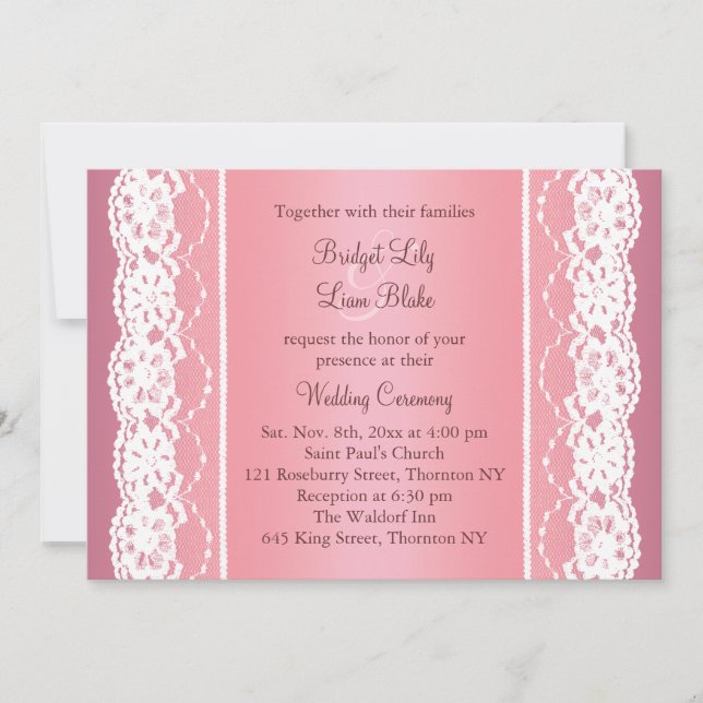 Vackra bröllopsinbjudan Ro Guld Inbjudningar (Framsida)