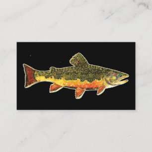 Vackra Brook Trout, Fiskare Visitkort