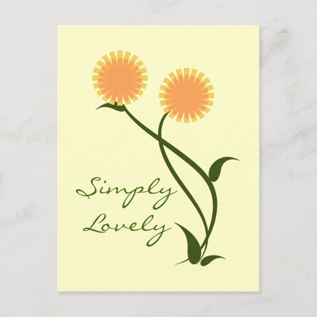 Vackra Bum-vykort, Orange Vykort (Framsida)