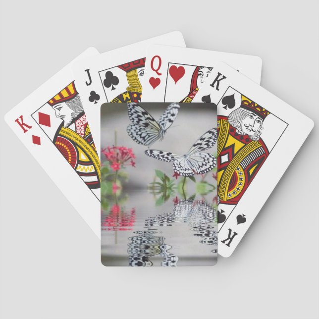 Vackra Butterflies Deck of Spela in Cards Casinokort (Baksidan)
