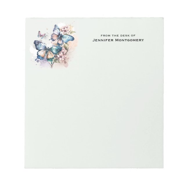 Vackra Butterflies och Flowers Anteckningsblock (Framsida)