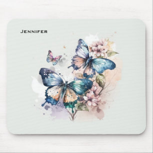 Vackra Butterflies och Flowers Musmatta