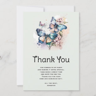 Vackra Butterflies och Flowers Tack Kort