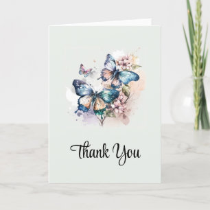 Vackra Butterflies och Flowers Tack Kort