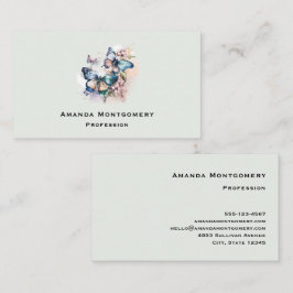 Vackra Butterflies och Flowers Visitkort