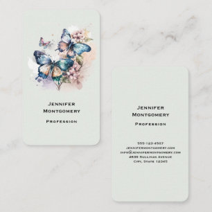 Vackra Butterflies och Flowers Visitkort