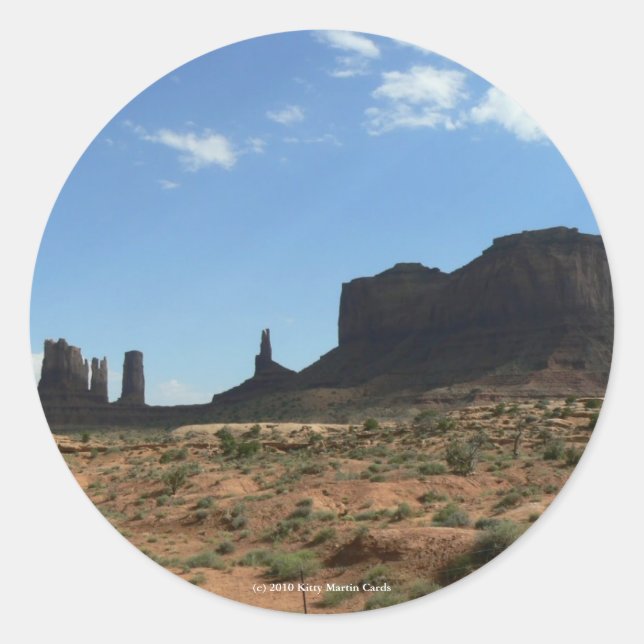Vackra Buttes Runt Klistermärke (Framsida)