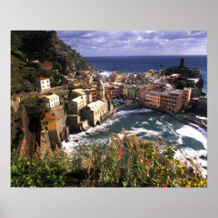 Vackra byn Vernazza i Cinque Poster