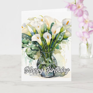 Vackra Calla Lily Blommor Kort