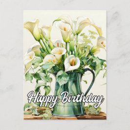 Vackra Calla Lily Blommor Vykort