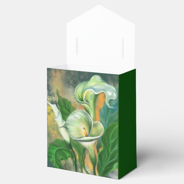 Vackra Calla Lily Flower - Miged Art Teckning Presentaskar (Öppnad)