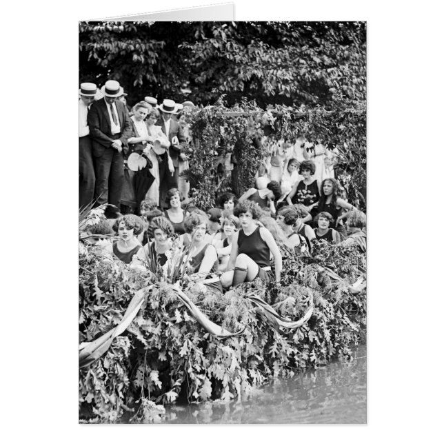 Vackra Canoe Girls, 1924 Hälsningskort (Framsidan)