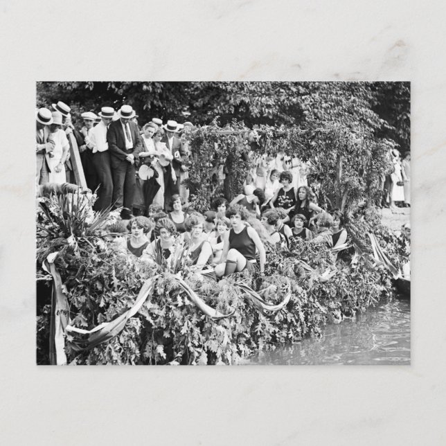 Vackra Canoe Girls, 1924 Vykort (Framsida)
