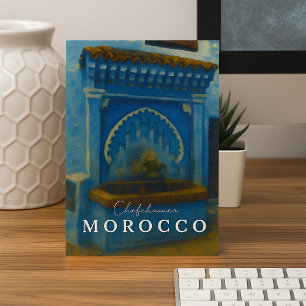 Vackra Chefchaouen Marocko Blue City Vykort