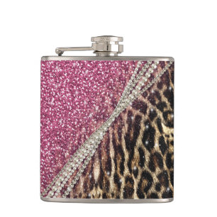 Vackra chic gigle leopard (faux päls) fickplunta
