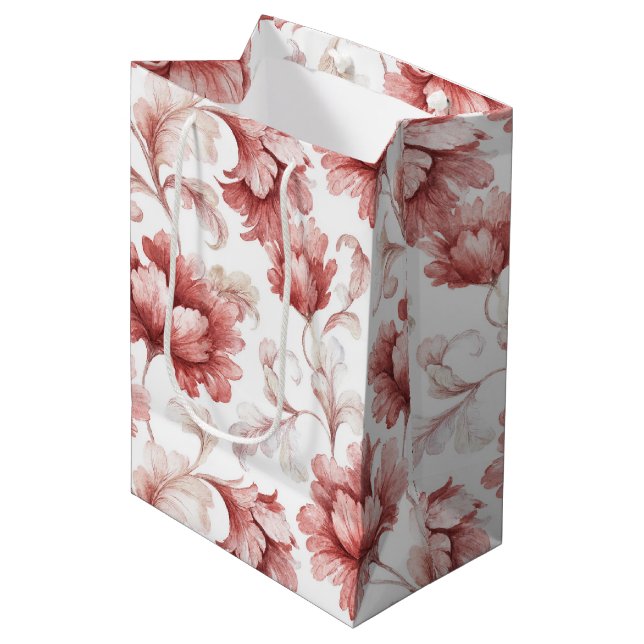 Vackra Chic Röda Blommor Bröllopsdusch (Framsidan Vinklad)