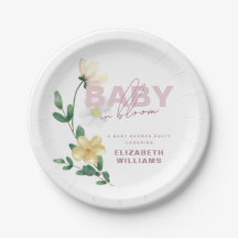 Vackra Chic Vilda Blommor i Blom Baby Shower