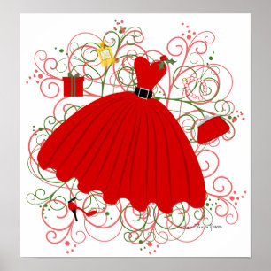 Vackra Chrstmas Dress Poster