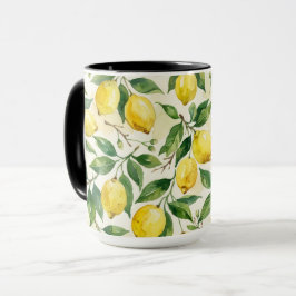 Vackra citroner vår kaffemugg