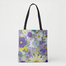 Vackra Cottage Blommor Tygkasse
