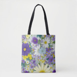Vackra Cottage Blommor Tygkasse