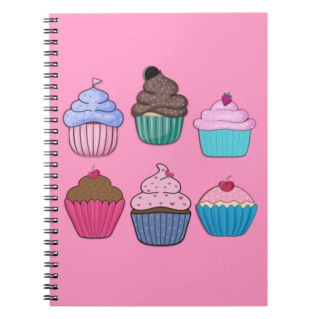 Vackra Cupcakes Anteckningsbok (Framsidan)