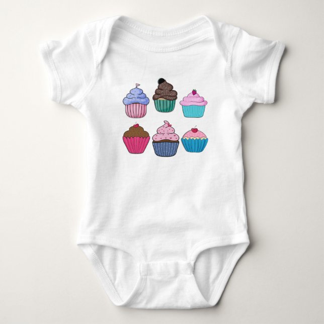 Vackra Cupcakes T Shirt (Framsida)