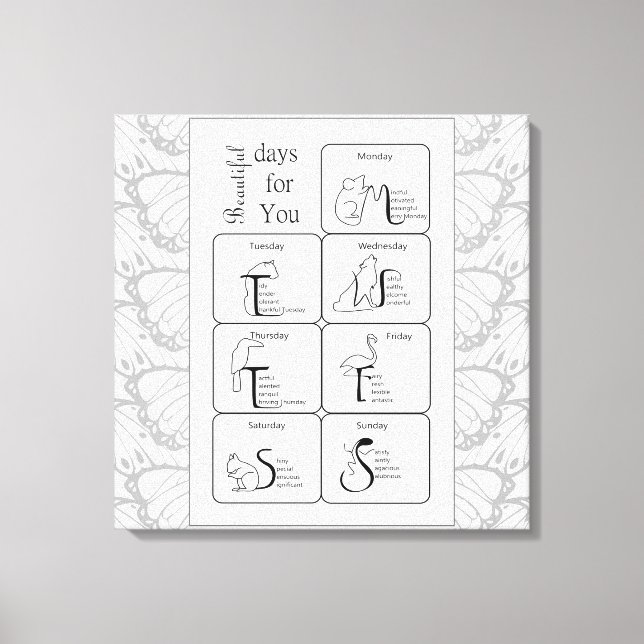 Vackra dagar för dig canvastryck (Framsida)