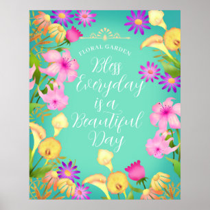 Vackra dagen Aqua Poster