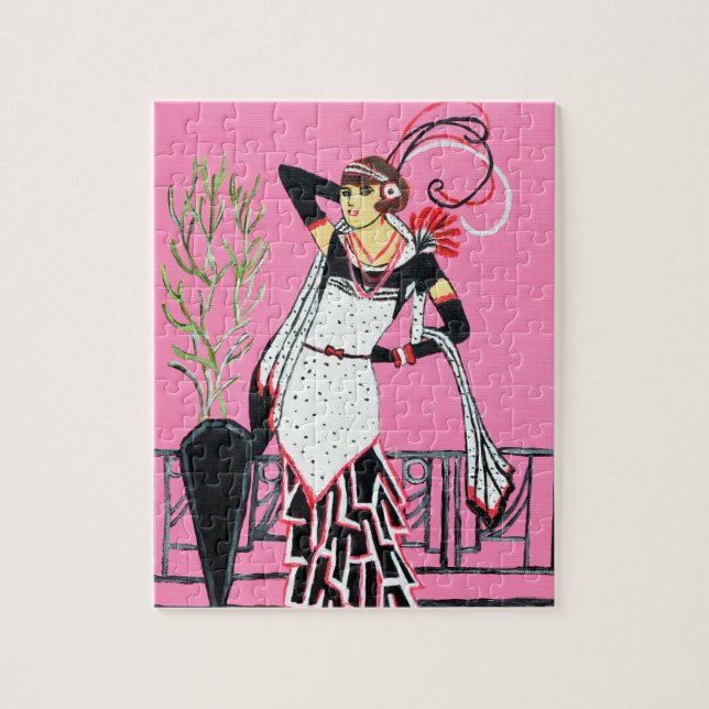 Vackra dam 2-pussel pussel (Vertikal)