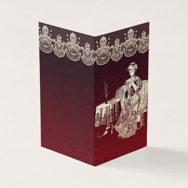 Vackra Dam drinte Visitkort (Utsida)