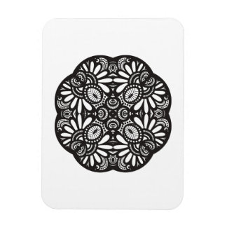 Vackra Deco Black Square Doodle Magnet