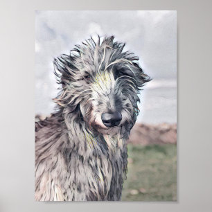 Vackra deerhound Design Poster