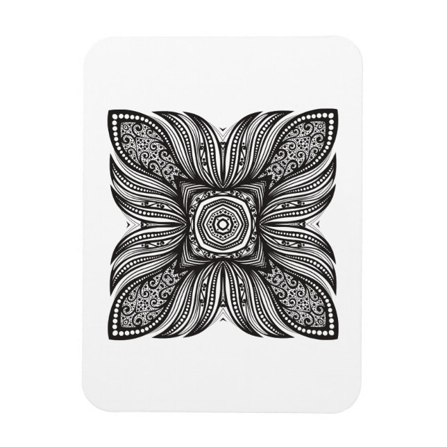 Vackra dekorkvadratDoodle Magnet (Vertikal)