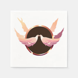 Vackra Doventiler Ro Guld Kärlek Pappersservett