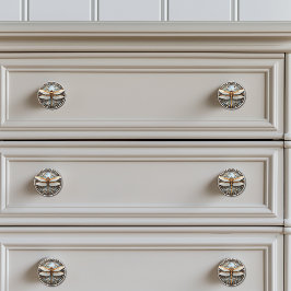 Vackra Dragonfly Gems Guld Mor i Pearl Knopp