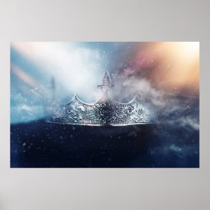 Vackra drottningen och kung krona poster