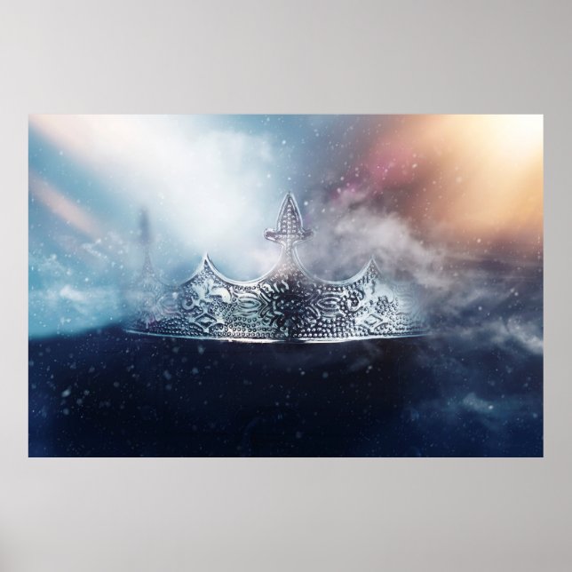 Vackra drottningen och kung krona poster (Framsidan)
