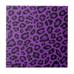 Vackra effekter på lila leopard hud glitter i coo kakelplatta
