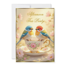 Vackra eftermiddagen Tea Party Colorful Birds