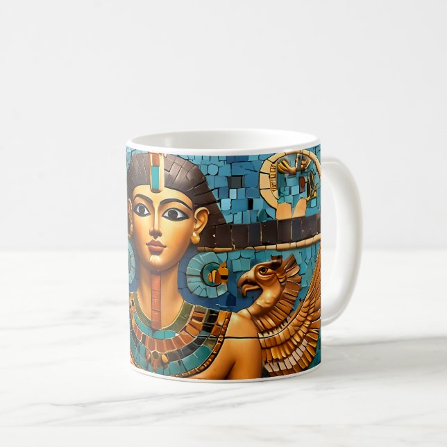 Vackra egyptiska Hieroglyfer Kaffemugg (Framsida höger)