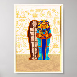Vackra egyptiska konstmuren Poster