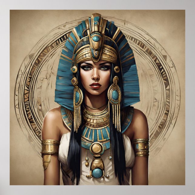 Vackra egyptiska kvinnor med Söt judelry Poster (Framsidan)