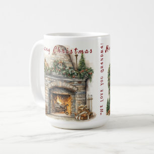 Vackra Eldstad Jul Ljusstakar Mistel Krans Kaffemugg