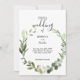 Vackra eleganta eukalyptusblad inbjudan