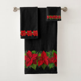Vackra Eleganten Jul Red Poinsettia & Black